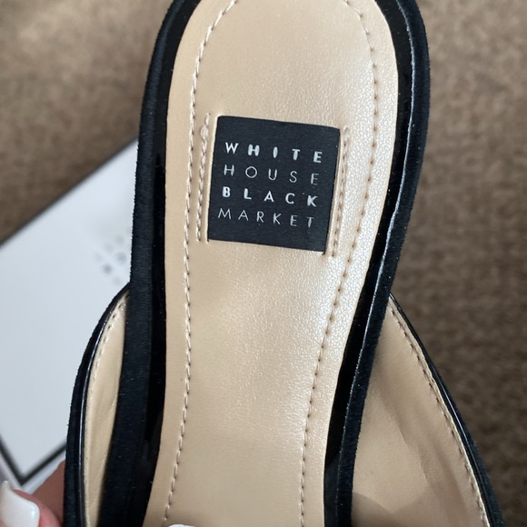 Beautiful Suede Mules with embroidered flowers by White House Black Market - Picture 3 of 5